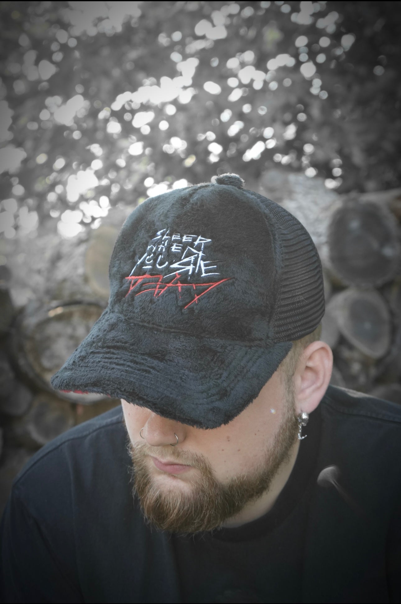 SWYD Black Felt Two-Tone Trucker Hat