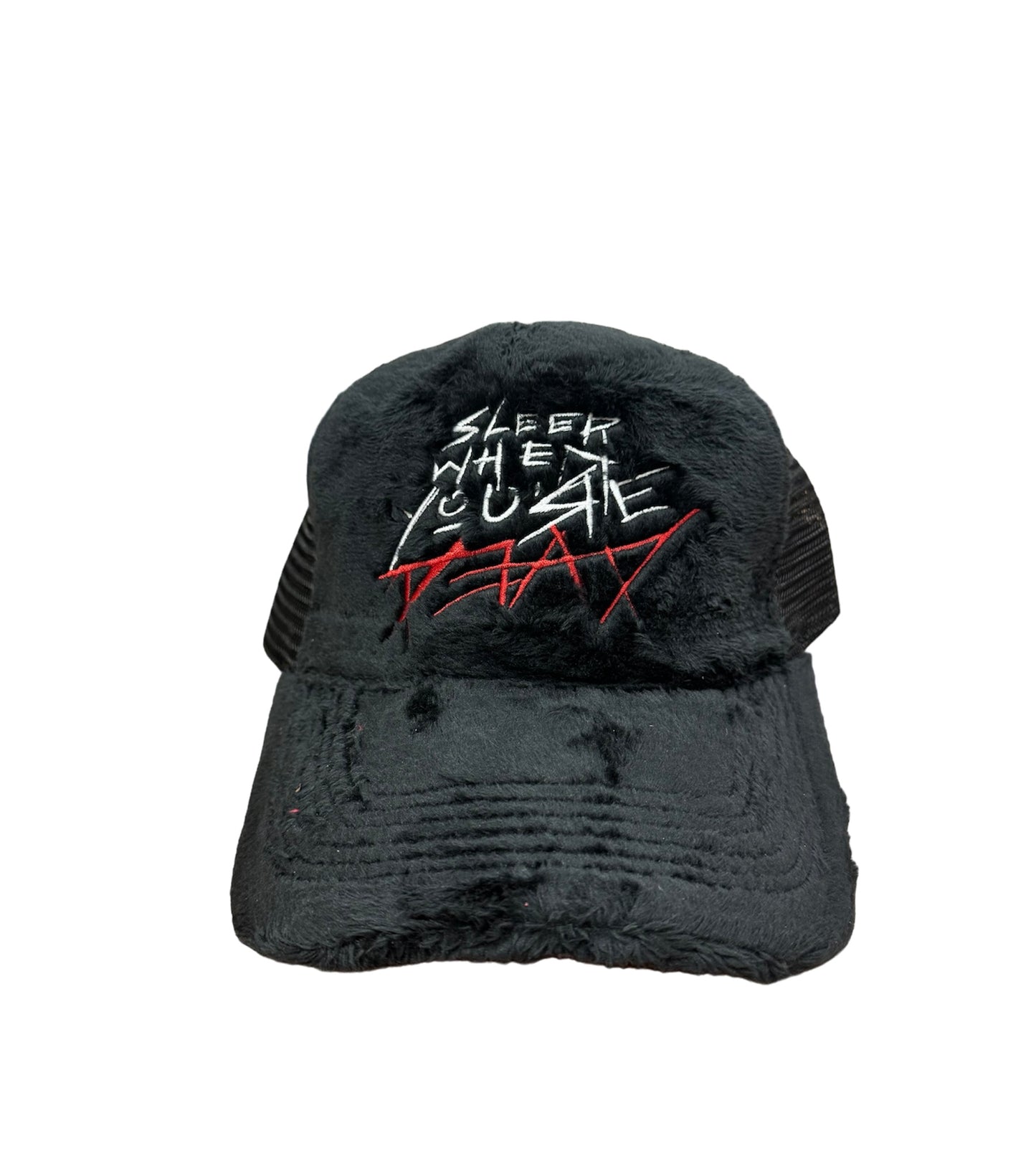 SWYD Black Felt Two-Tone Trucker Hat