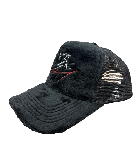 SWYD Black Felt Two-Tone Trucker Hat